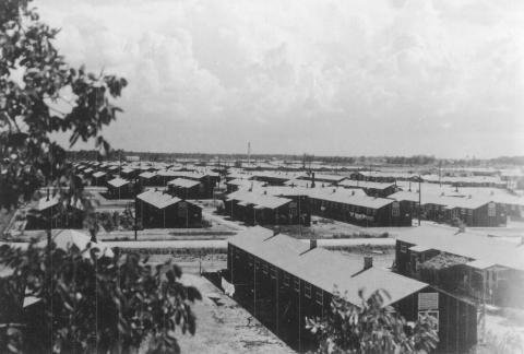 Internment camp barracks, 1943