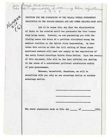 Petition, 1973