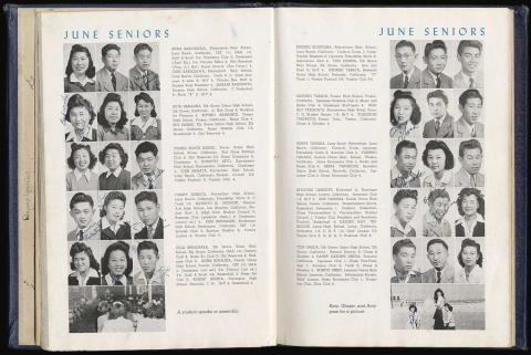 Yearbook pages, June Seniors, 1944