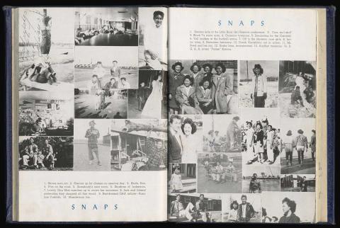Yearbook pages, snapshots, 1944