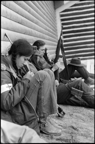 Activists during the occupation, 1973