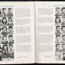 Yearbook pages, June Seniors, 1944