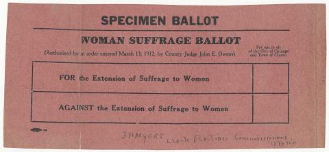 Specimen ballot, 1912